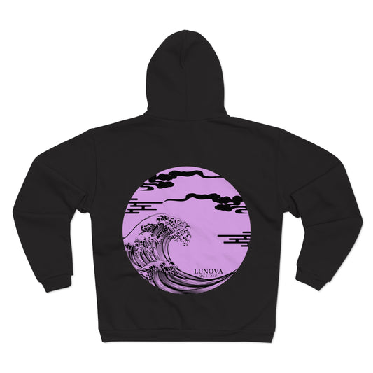 Moderner Unisex Hoodie Sweatshirt mit Wellen Design