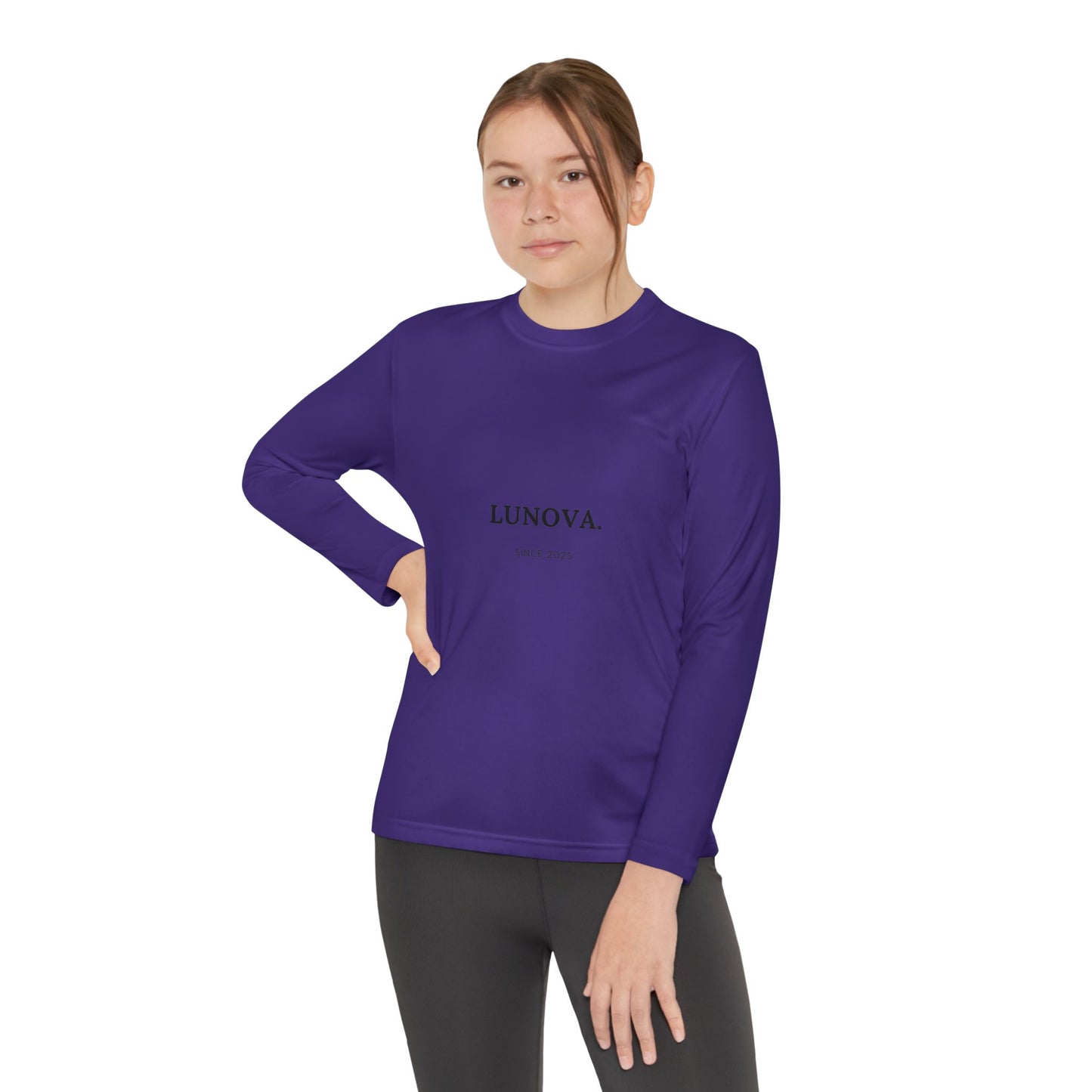 Youth Long Sleeve Tee - LUNOVA Design for Active Kids, Perfect for Sports & Casual Wear